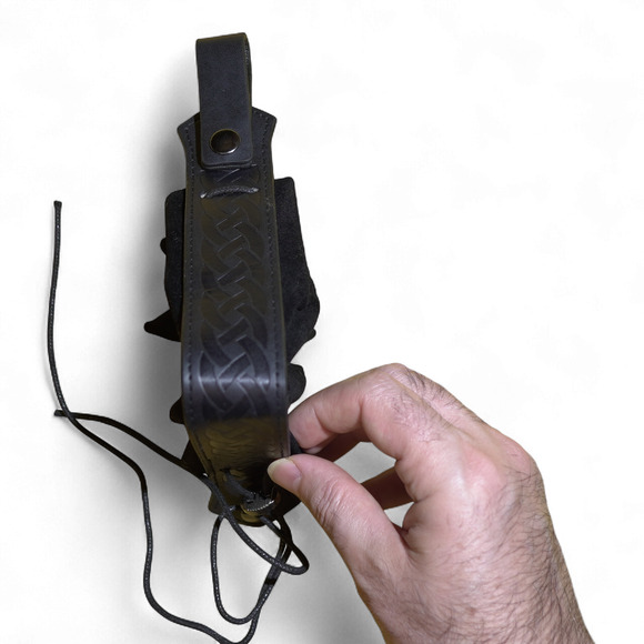 VTG-Inspired Medieval FauxLeather Belt Potion Bottle Pouch Viking Black NWT - Picture 6 of 8